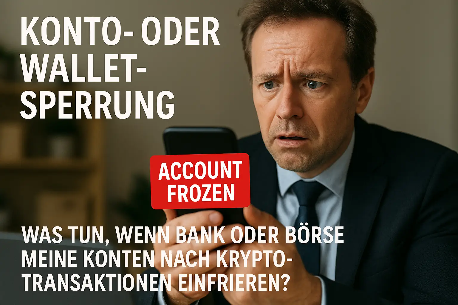 Konto gesperrt, Krypto-Betrug, Geld zurück – Was passiert, wenn mein Krypto-Konto eingefroren wurde und wie bekomme ich mein Geld zurück?